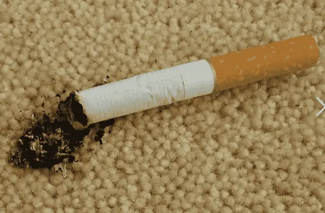 cigarette burn on a carpet in Carlisle